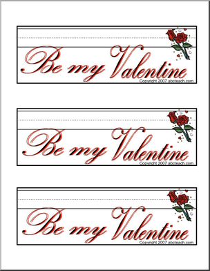 Desk Tag: Valentine – Red Roses BE MINE