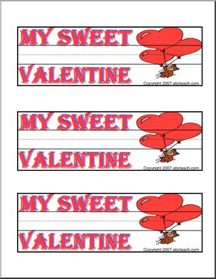 Desk Tag: Valentine – Red MY SWEET VALENTINE