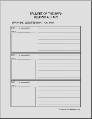 Trumpet of the Swan – Diary Entry form Book