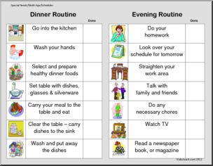 Schedules and Routines: Preparing Dinner and Evening Routine