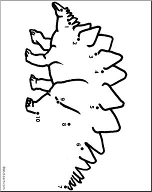 Dot to Dot: Dino – Stegosaurus (to 10)