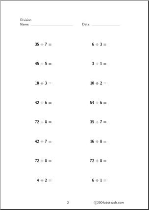 with factors up to 100 (set 4) Division