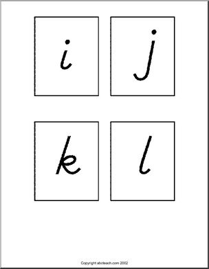 Manuscript Letters a-z (DN-Style Font) Flashcards