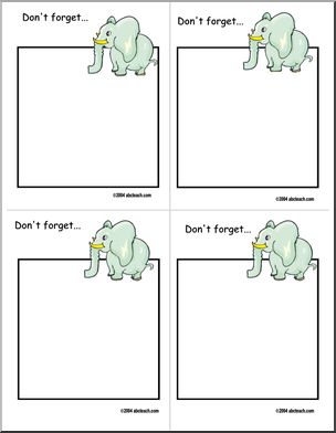 Notecards: Don’t forget …
