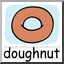 Clip Art: Basic Words: Doughnut Color (poster)