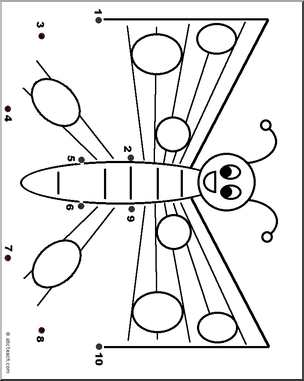 Dot to Dot: Butterfly (to 10)