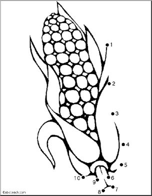 Dot to Dot: Thanksgiving – Corn (to 10)