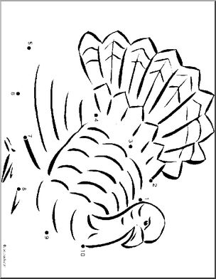 Dot to Dot: Thanksgiving – Pilgrim Girl (to 5) – Abcteach