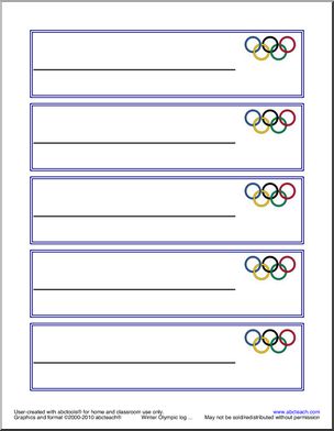 Desk Tags: Olympics: Logo (Blue)