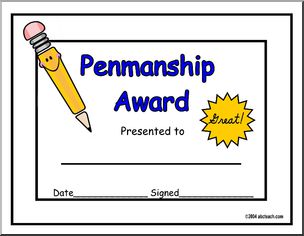 Certificate: Penmanship