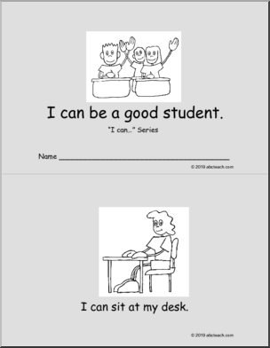 I Can be a Good Student Booklet (B&W)