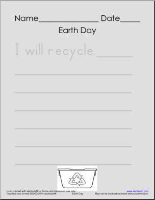 Earth Day: I will recycle… (prim)