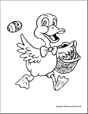 Coloring Page: Easter – Duck