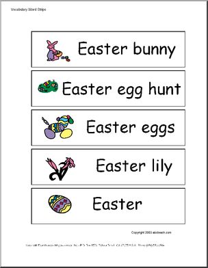 Word Wall: Easter (pictures) – Abcteach