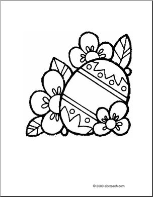 Easter Egg (primary) Color and Write – Abcteach