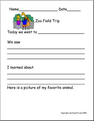 Report Form: Field Trip – Zoo (preschool)