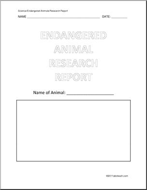 endangered animals research paper