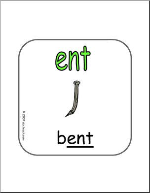 Word Family – ENT Words Sign