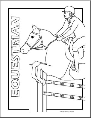 Coloring Page: Sport – Equestrian