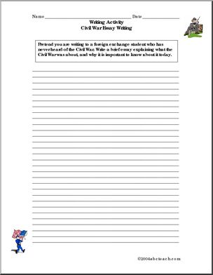 Writing Prompt: Civil War (elementary/upper elementary)