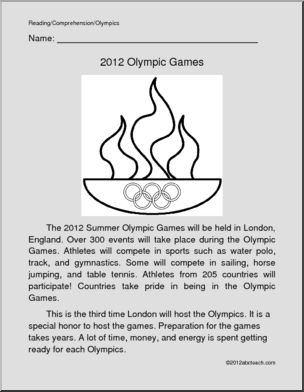 Color and Read: 2012 Summer Olympic Games (primary)