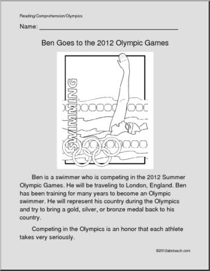 Color and Read: Ben Goes to the Summer Olympics (primary)