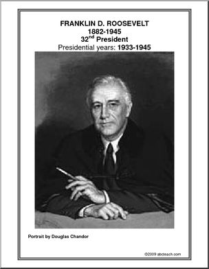 Poster: 32nd President – Franklin D. Roosevelt
