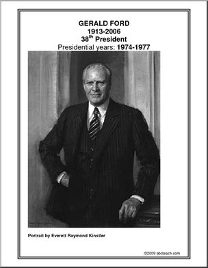 Poster: 38th President – Gerald Ford – Abcteach