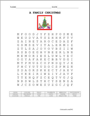 Word Search: Family Christmas