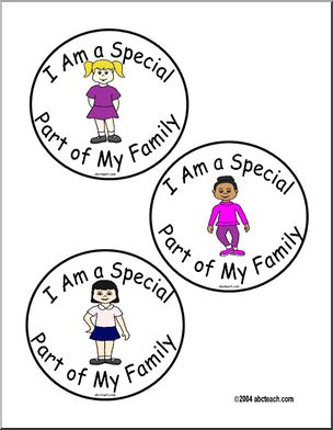 Badge: I Am a Special Part of My Family!