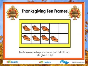 Interactive: Flipchart: Thanksgiving Ten Frame – Addition to Ten