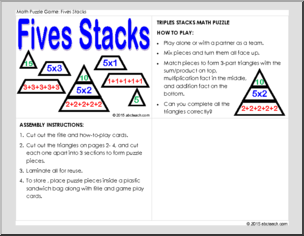 Fives Stack Math Puzzle