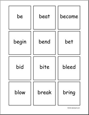 Flashcards: Principal Parts of 155 Irregular Verbs (ESL) – Abcteach