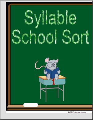 Syllable Sort (color) Folder Game