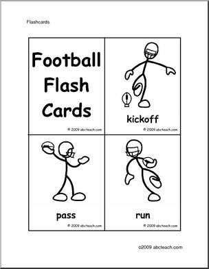 Flashcards: Sports – Football (b/w)