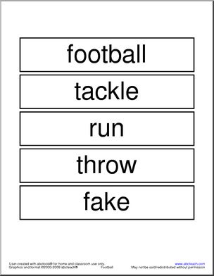 Word Wall: Football Terminology