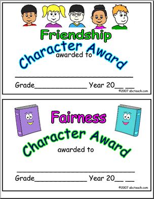 Certificate: Character Ed. – Friendship, Fairness