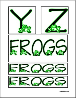 Alphabet Letter Patterns: Frog Y-Z (upper-case only)
