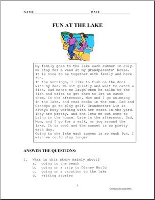 Fiction: Fun at the Lake (elementary)