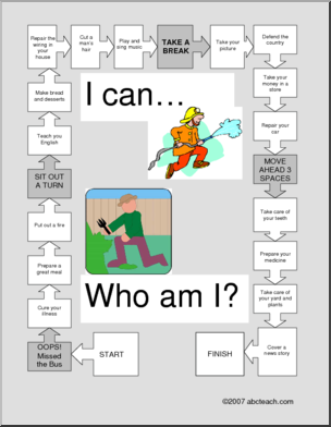 Game: Professions – Who Am I? (ESL/elem)