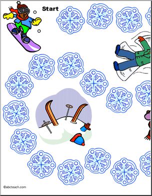 Game Board: Snow (30 spaces; color version)