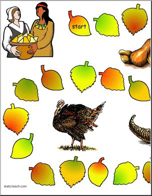 Game Board: Thanksgiving (30 spaces; color version)