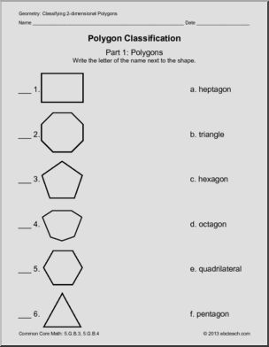 Geometry: Polygon Classification (grade 5)