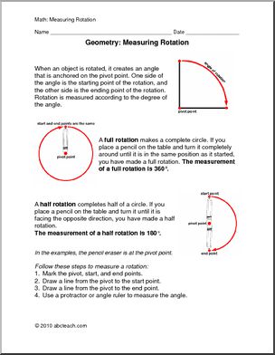 Geometry – Rotation (upper elem/middle) Rules and Practice