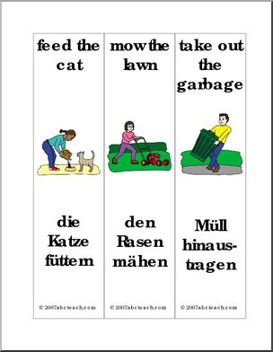 German: Bookmarks – Chores
