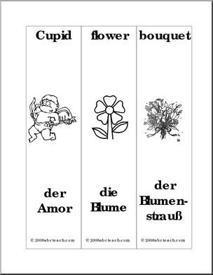 German: Bookmarks – Valentine’s Day