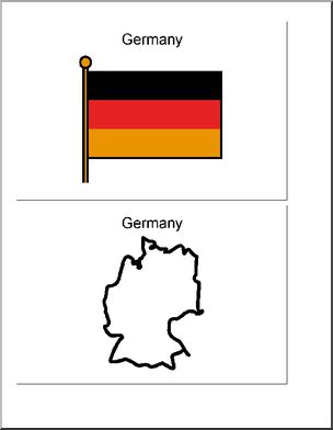 Map and Flag: Germany
