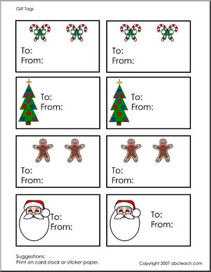 Gift Tags: Christmas