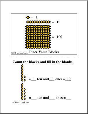 Golden Bead Place Value Counting Blocks Booklet (elementary) Math