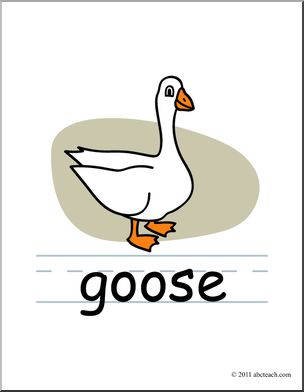 Clip Art: Basic Words: Goose Color (poster) – Abcteach